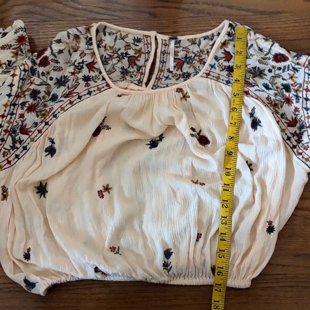Free People Wild Flower Blouse Size SP - Picture 12 of 12
